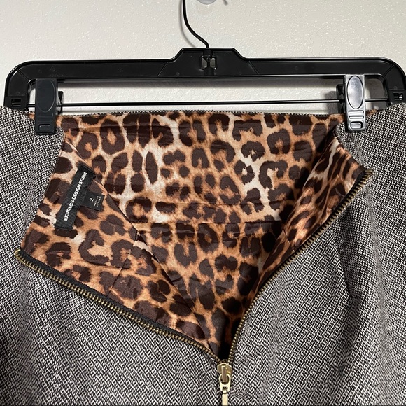 Express Design Studio - Wool Blend Gray Pencil Skirt - Size 2 - Picture 7 of 8